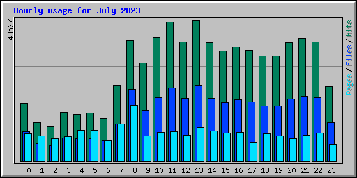 Hourly usage for July 2023